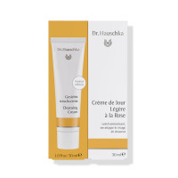 Crème de Jour Légère à la Rose Dr. Hauschka : Soin harmonisant à la rose, soigne le visage en douceur Crème de Jour Légère à la Rose Dr. Hauschka avec un cadeau